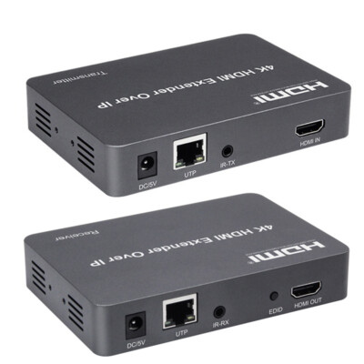150m 4K HDMI KVM IP Extender Over Cat6 RJ45 Ethernet Converter Mouse Keyboard