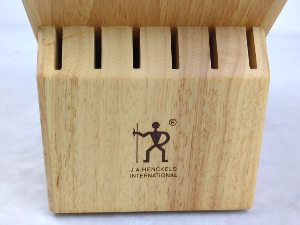 J. A. HENCKELS International 14-Slot Hardwood Knife Storage Block Oak Finish NEW - Image 3 of 4