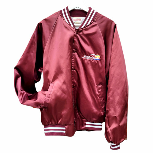 Vintage, Hartwell, Men's Satin Snap Up Bomber Jacket Carlsbad Inn