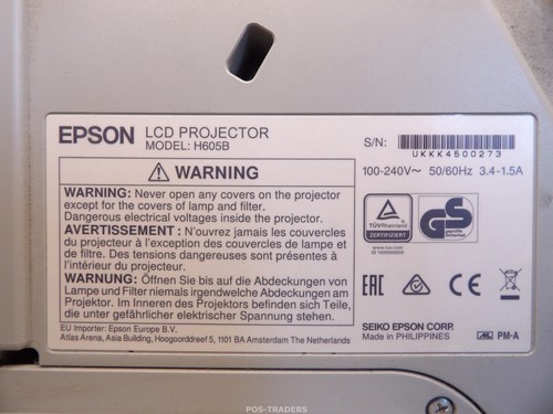 Epson EB-570 Short-throw XGA Projector 3LCD 2700 Lumens - 2949 H - MISSING COVER - Bild 8 von 8