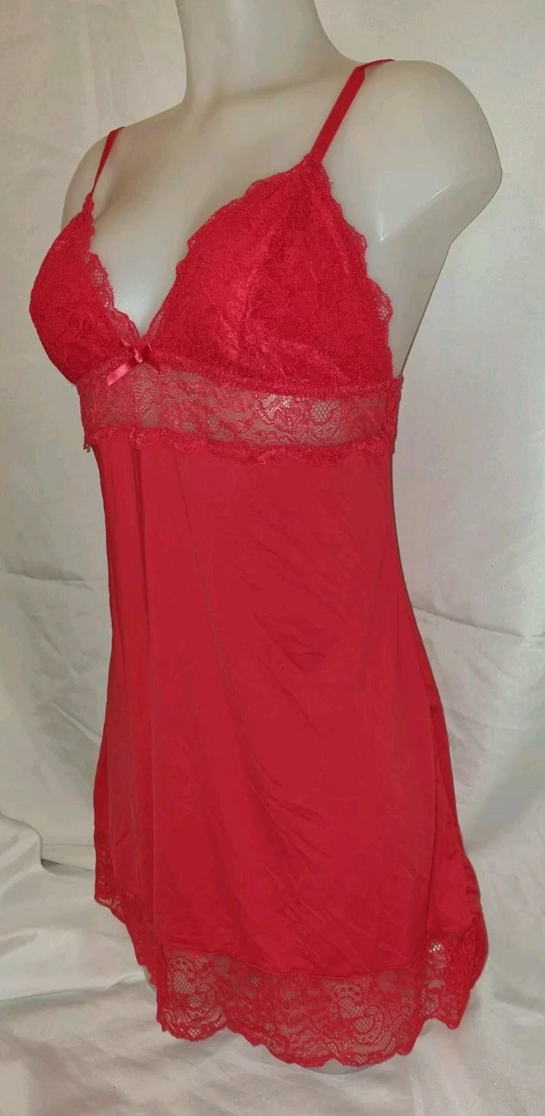 UNDERCOVER BNWOT Gorgous Red LOVE TO LOUNGE sexy babydoll chemise dress Size 6 8 (TV)