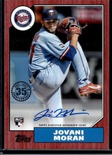 2022 Topps Baseball Jovani Moran TWINS #87BA-JMO RC Rookie Red Auto /25