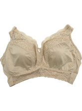 Rhonda Shear Lace Detail Pin-Up Bra Nude