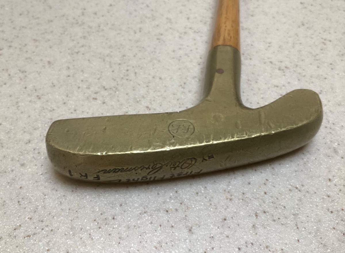 ヴィンテージOteyCrisman MS1D. USA Otey Crisman First Flight FR1 Putter Brass Blade Wooden