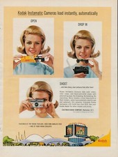 1964 Kodak Camera Film Photos Photography Vintage Print Ad Instamatic World USA