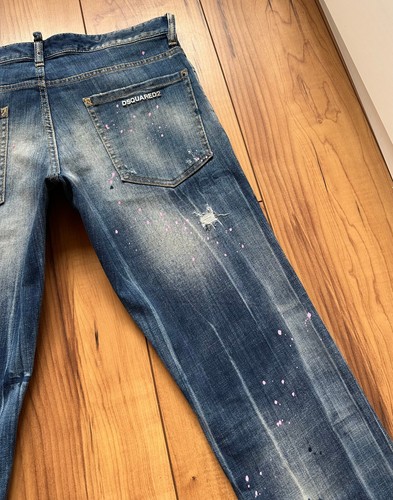 100%ORIG DSQUARED SLIM JEANS GR.46 BLAU DISTRESSED PINK SPOTS S/S15 S74LA0729 - Bild 16 von 18