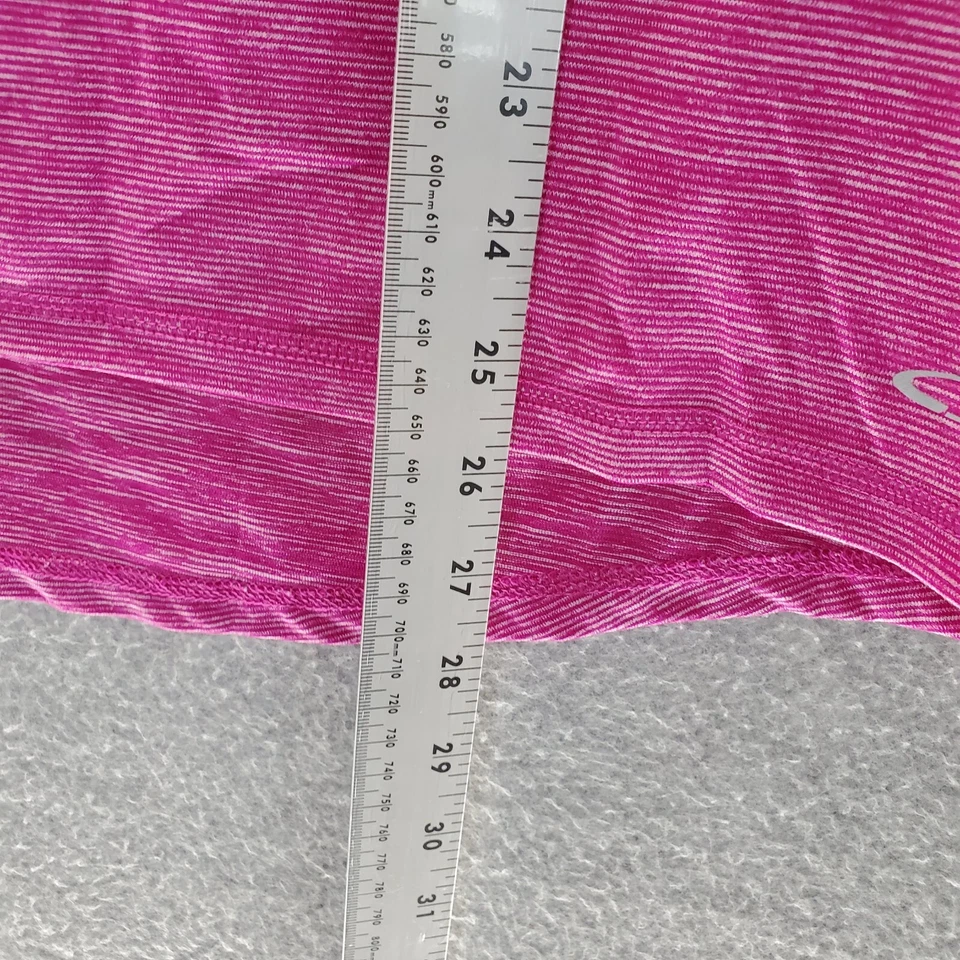 Top C9 Champion Mujer Ropa Activa XS Rosa Rayas 1/4 Cremallera DuoDry Pulgares Foto 2 de 4