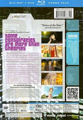 Eden of the East Paradise Lost (2010) Anime 2-Disc Blu-Ray+