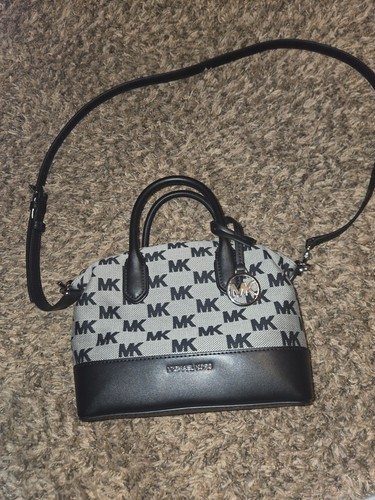 michael kors crossbody grey and black