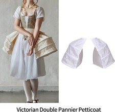 BBSET-Victorian Double Pannier Hoop Skirt Costume Cage Pannier Petticoat Skirt