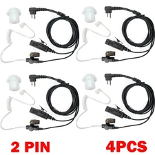 4X PTT Mic Earpiece For Motorola Radio Walkie Talkies CP200 CLS1110 CLS1410 USA