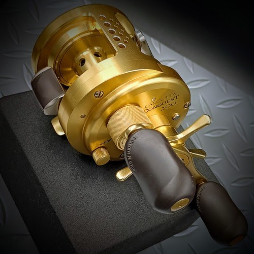 SHIMANO【CALCUTTA CONQUEST 200】R-H 5.1:1 Gear Used Bait Reel "Ex++"cond. W/Box - Picture 11 of 18