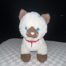 Build-A-Bear Workshop Siamese Cat Stuffed Animal Plush Medium White Brown
