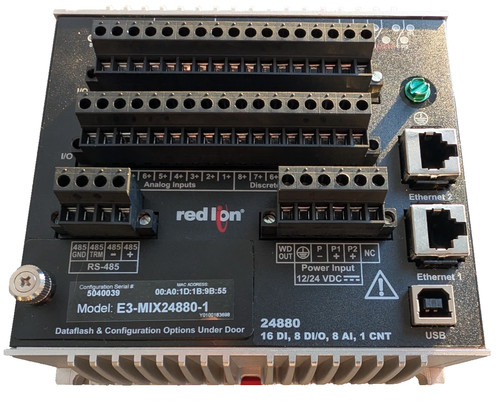 Red Lion E3-MIX24880-1 | High-Density Remote I/O Module (16 DI, 8 DO, 8 AI)