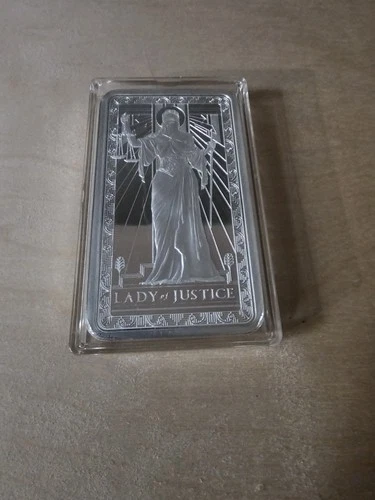PAMP 10 oz Silver Bar Lady of Justice 999.0 Fine Silver Sealed