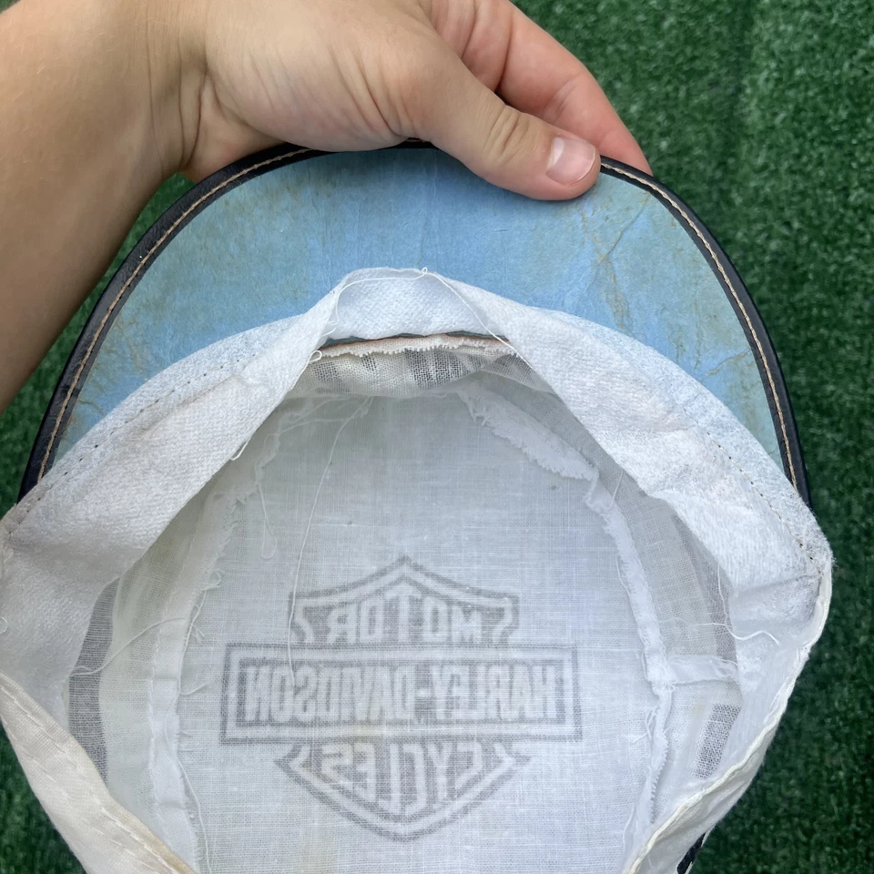 De Colección Harley-Davidson Pintores Gorra Blanca Envejecida Motociclista Motocicleta AOP M/L Años 80 Foto 3 de 4