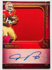 /99 Auto | 2025 Panini Silhouette #SA-VDS Vernon Davis Patch Auto Bronze TEJ