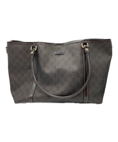 GUCCI Tote Bag Brown GG Supreme Women's Handbag 197953 From Japan