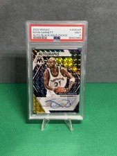 KEVIN GARNETT 2022-23 PANINI MOSAIC BLACK & GOLD PRIZM AUTOGRAPH AUTO /8 PSA 9