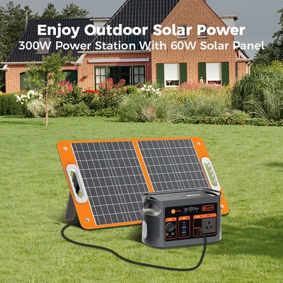 FlashFish E103 Portable Power Station 300W 179Wh Optional With Solarpanel 60W18V