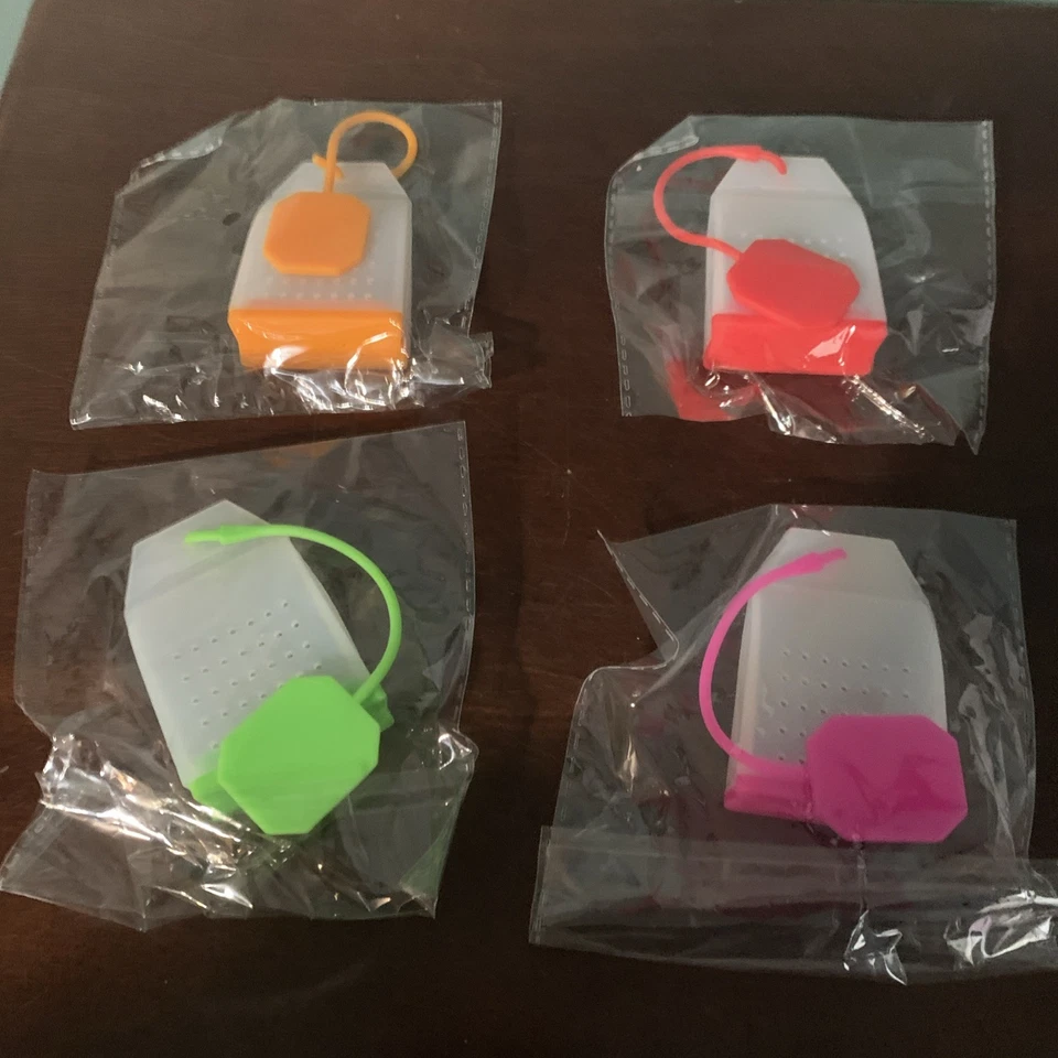 Infusor de té de silicona reutilizable - Filtro de té de hojas sueltas 4/rosa, naranja verde rosa Foto 2 de 4