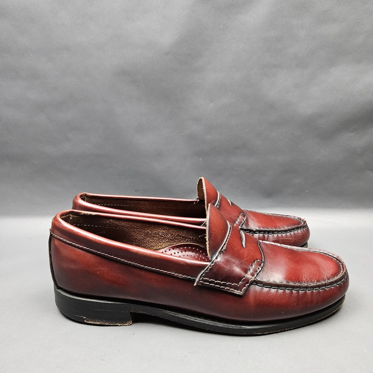 G.H. Bass & Co. “Bass Freshman” Penny Loafers – Burgundy Leather – Men’s Size 6 Red Loafer & Slip On Casual Shoes for Men for sale | eBay main image 4