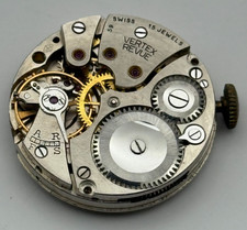 Vertex Revue 59 Watch Movement Running Swiss Manual Wind Vintage Parts Repair