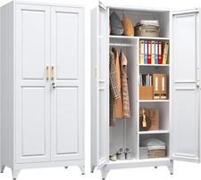 Metal Frame Wardrobe Armoire - 71"H