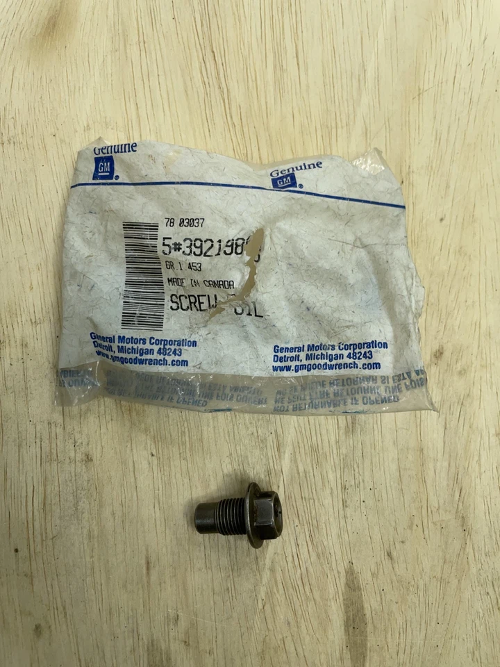 Tapón de drenaje de cárter de aceite GM OEM 1982-1997 GM Vehículos 3921988 *SIN JUNTA Foto 2 de 2