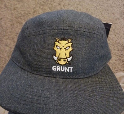 Grunt Warthog Pig Cap America 5 Panel Hat Cap Gray Mens OSFM Strapback NWT
