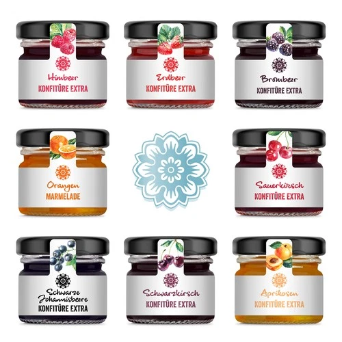 Frühstück-Adventskalender mit Marmelade & Konfitüre Fruchtaufstrich Gelee 720 g - Bild 5 von 10
