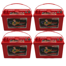 U.S. Battery US 27DC XC2 12V 105Ah Group 27 Deep Cycle Battery (Pack of 4)