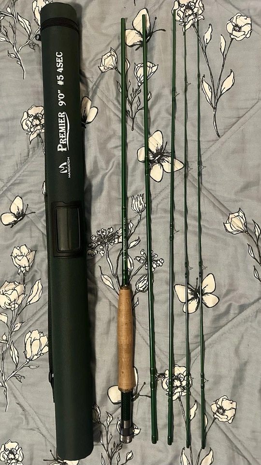 MaxCatch Premier 9’ 5wt 4/2 caña de mosca con espada Piscifun carrete de mosca combo línea Rio Foto 2 de 4
