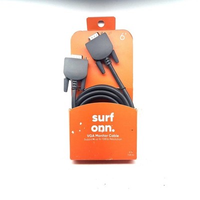 Onn VGA To VGA Cable, 6ft Connects PC To Monitor With 15-Pin VGA Port. Brand new