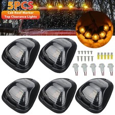 5pcs Smoke Led Cab Roof Lights Marker Amber For Ford F-250 F-350 F450 Super Duty