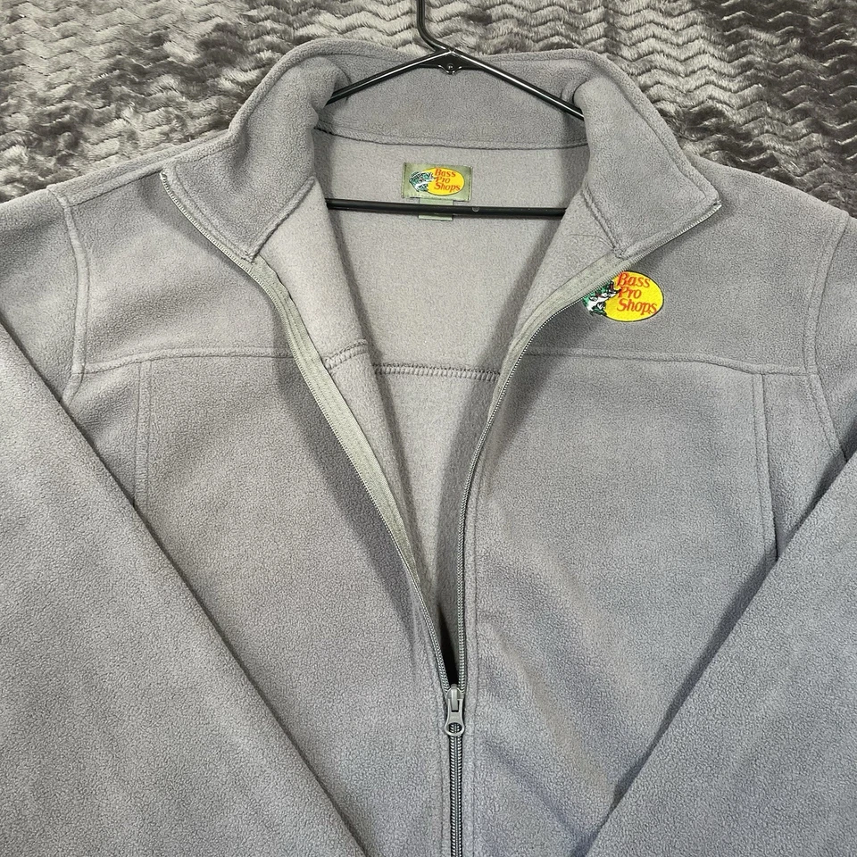 Bass Pro Shops Full Zip Gray Fleece Jacket, Mens size XL…#10 - Image 4 of 4