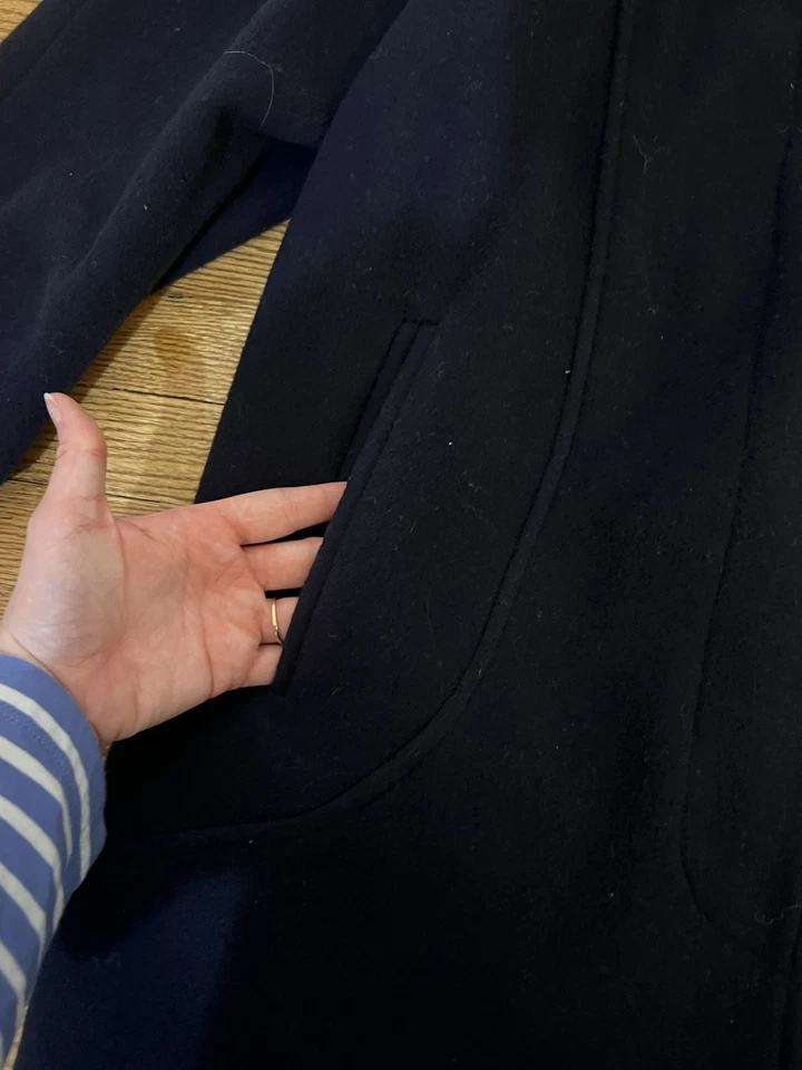 Abrigo de lana Mackintosh azul marino talla 14 para hombre usado Foto 4 de 4