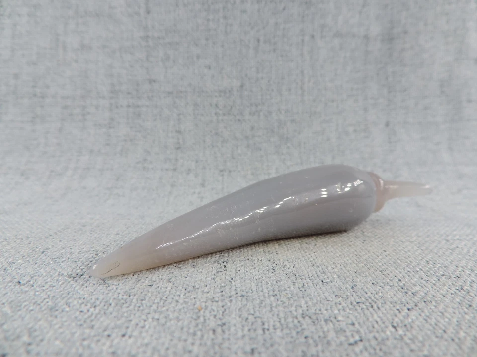 Изящный китайский натуральный агат ручной резьбы чили формы табакерка A3 - Изображение 4 из 4