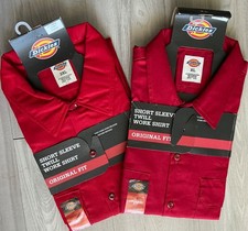 Dickies men's red short sleeve twill work shirt Size 3X