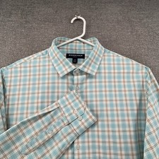 Mizzen Main Leeward Classic Long Sleeve Shirt Men Size XL Plaid Green Casual