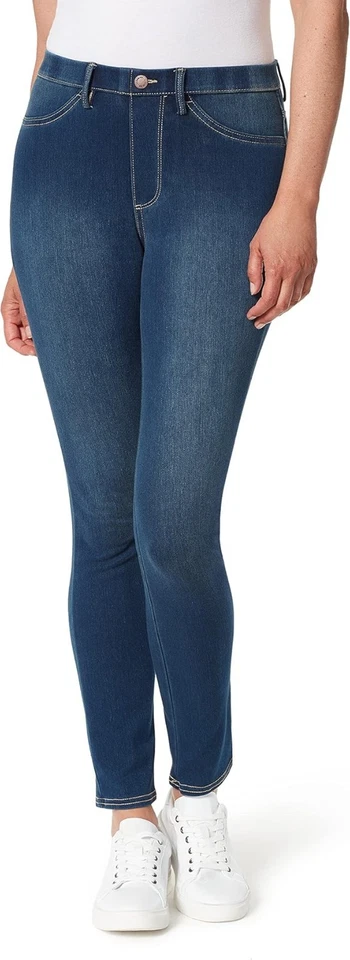 Bandolino Women's Bella All Day Comfort Pull on Knit Denim Legging Jegging Small Foto 2 de 4