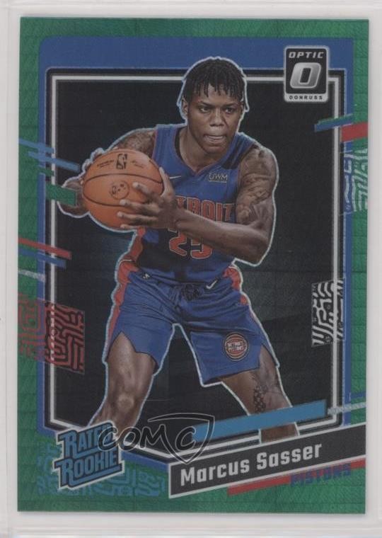 2023 Panini Donruss Optic Rated Green Hyper Prizm Marcus Sasser #242 Rookie RC