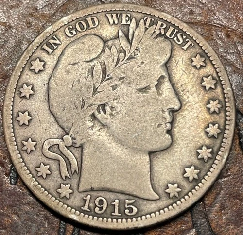 1915-S 50C Barber Half Dollar USA 🇺🇸 Historic Silver Coin 🪙