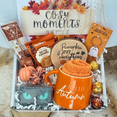 Herbst GEBURTSTAGSGESCHENK für Sie, Kuschelige Boo Box für Frauen Frau Freundin, Verwöhnbox