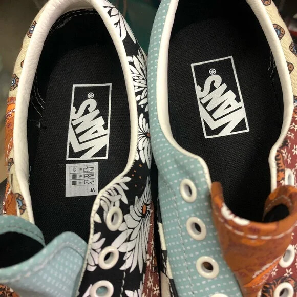 Vans Tiger Patchwork Checkered Flowers Knit Colla… - image 7