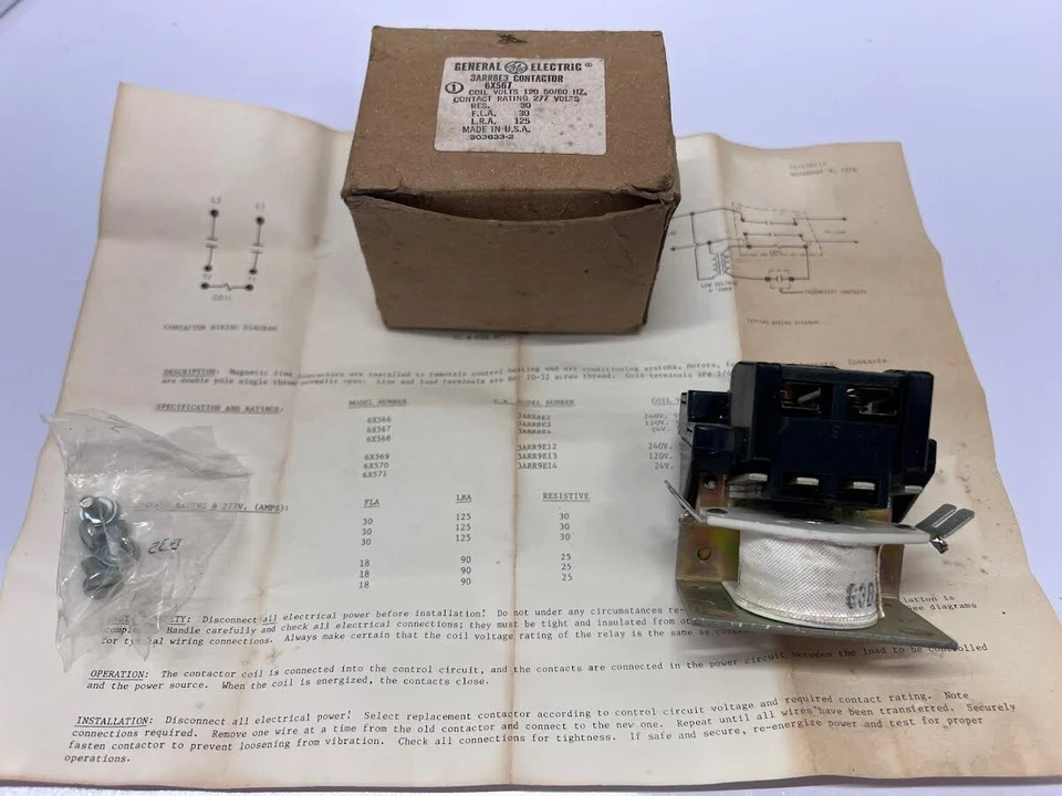 General Electric 3ARR8E3, 30 Amp Contactor 120V Coil 277V, 50/60Hz - Image 2 of 4