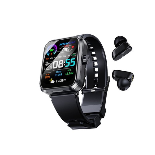 Smart Watch With TWS Earbuds Smartwatch 2 In 1 Wireless Headset For Android iOS - Picture 21 of 22