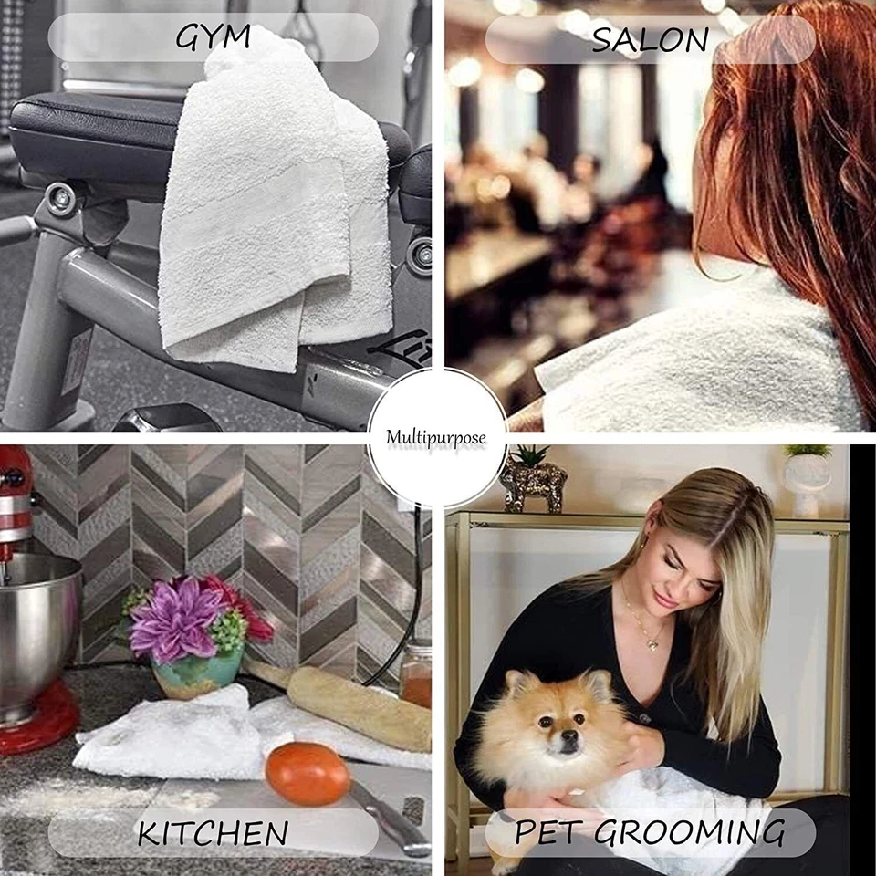 Economy Towels 15x25 Machine Washable Double-Stitched Hems Soft & Durable Towel - Image 4 of 4