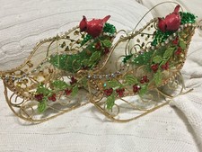 Two Katherine  s Christmas Collection Wire Jewel Sleighs