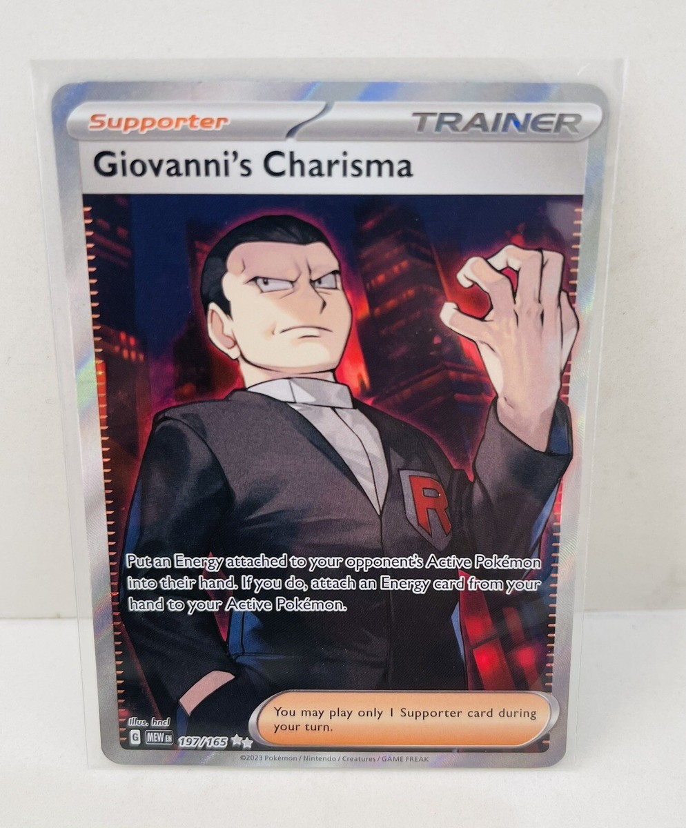 C. Giovanni Partidario Entrenador 161/165 Pokémon Tcg Mew Es Carisma De - Foto 10